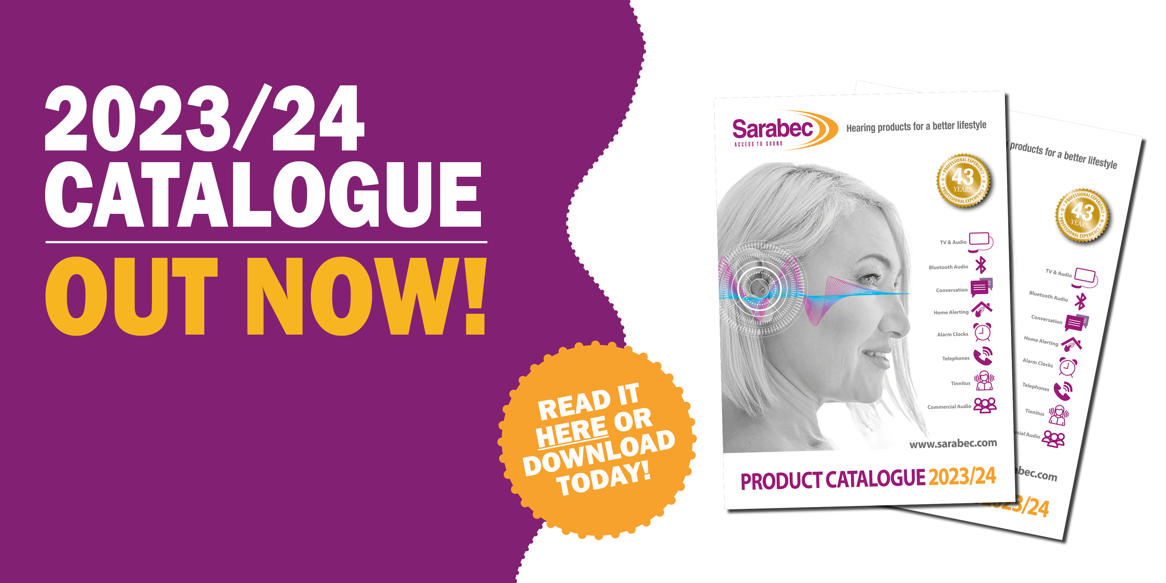 Sarabec Product Catalogue 2023-24 Banner